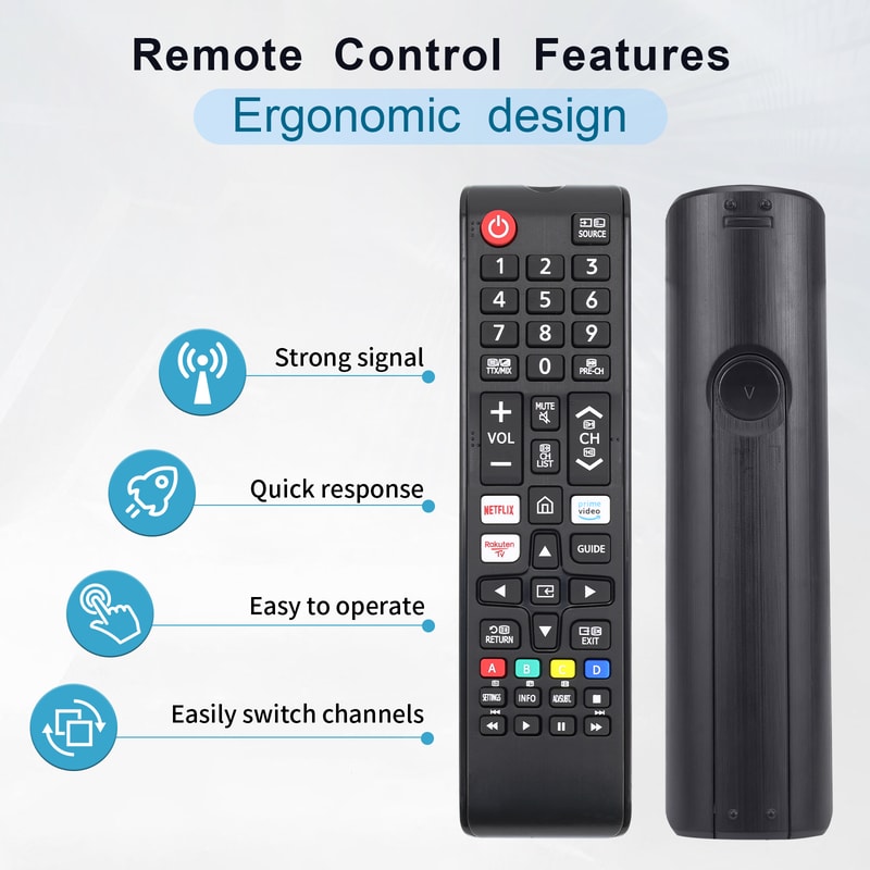 Universal Remote Control For Samsung Smart TV Replacement With Netflix Prime Hulu Buttons 2
