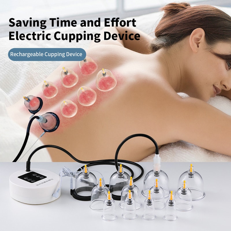 Electric Vacuum Cupping Therapy Set For Deep Tissue Massage And Cellulite Relief 0