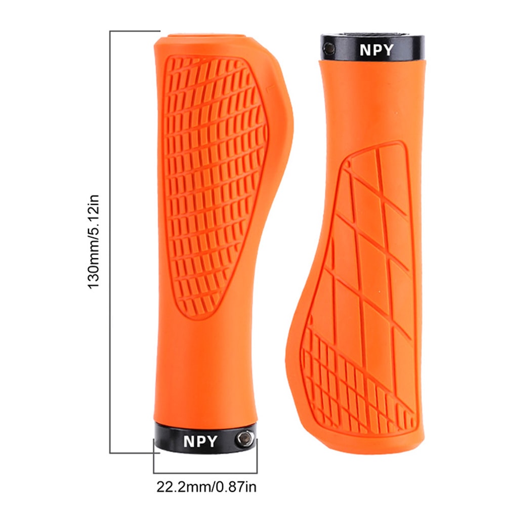 Ergonomic Lock On Mountain Bike Grips Soft Rubber Non Slip Handlebar Grips