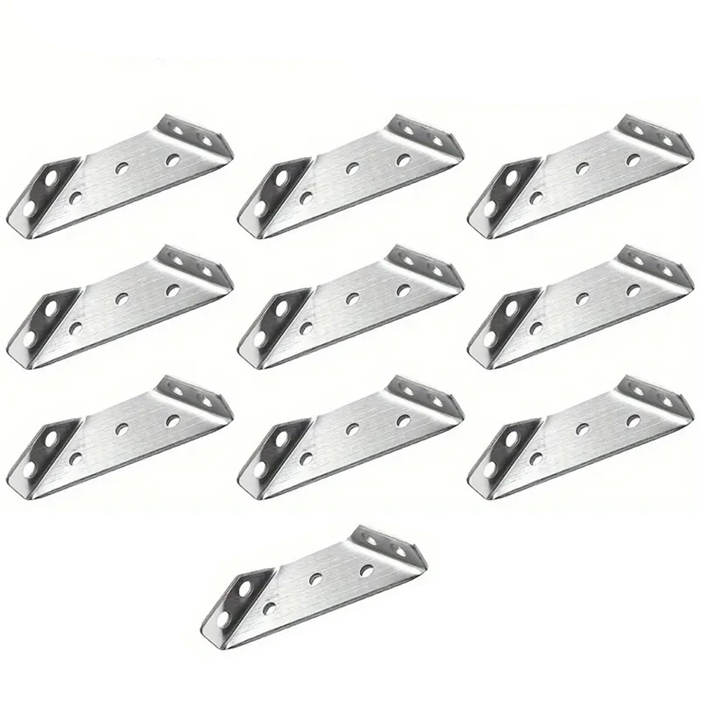 Stainless Steel Corner Brace Heavy Duty Furniture Connector For Cabinets And Shelves 0