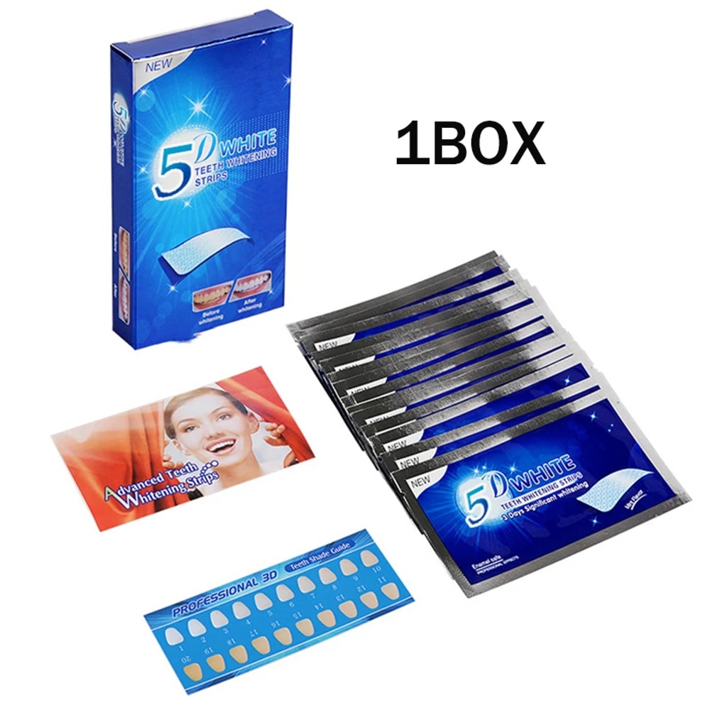 Teeth Whitening Strips Kit Fast Stain Removal Dental Whitening Strips 6