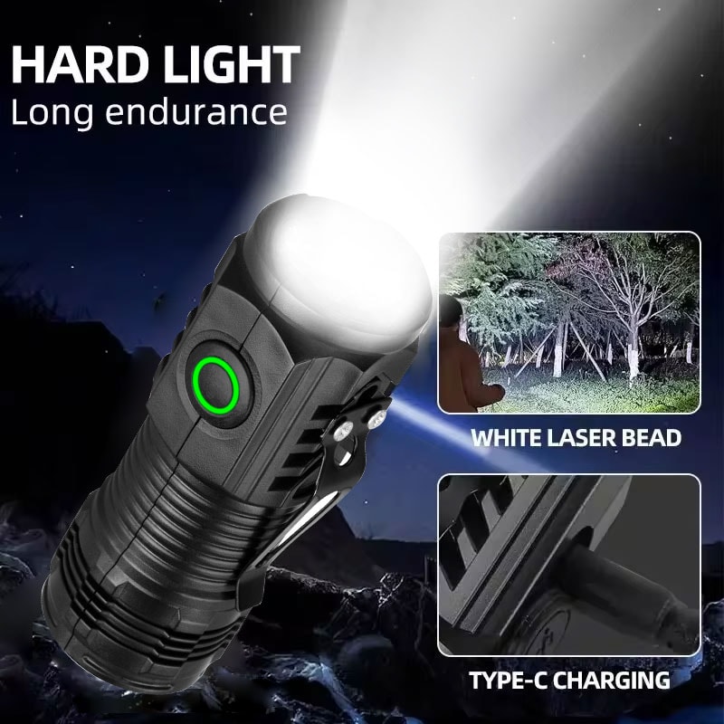 Mini Tactical Flashlight Rechargeable 3 Core LED High Power Torch 0