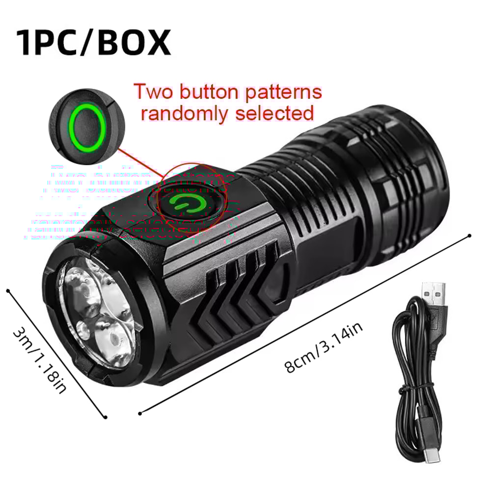 Mini Tactical Flashlight Rechargeable 3 Core LED High Power Torch 5
