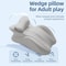Memory Foam Couples Support Pillow Ergonomic Intimacy Cushion with 27 Degree Angle