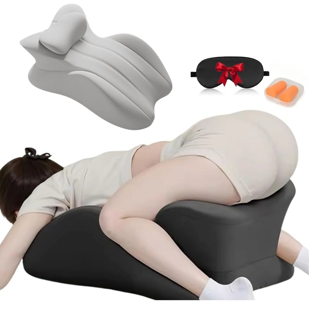 Memory Foam Couples Support Pillow Ergonomic Intimacy Cushion with 27 Degree Angle