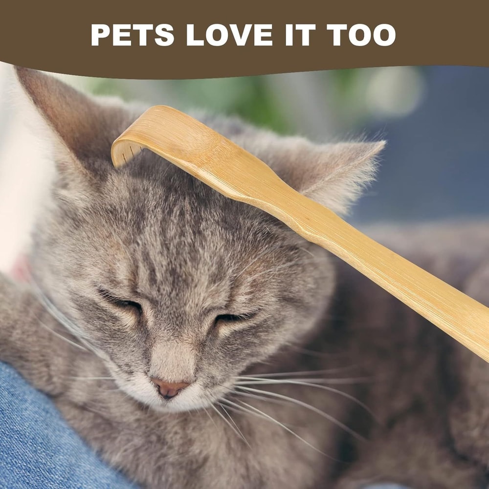 Bamboo Back Scratcher Set Long Handle Itch Relief Tool