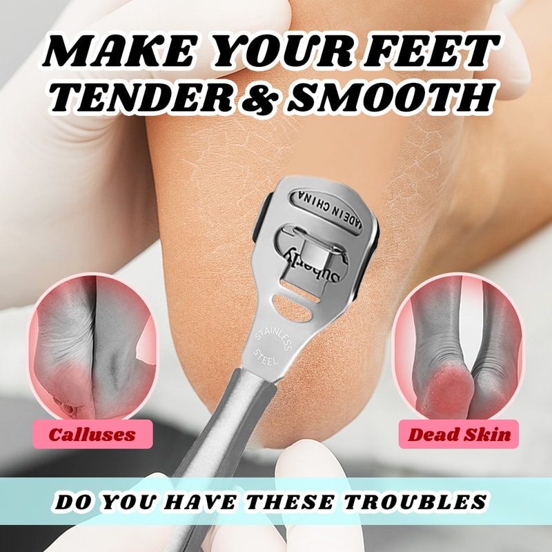 Professional Foot Callus Remover Pedicure Kit with Stainless Steel Razor and Foot File