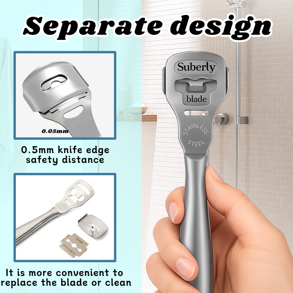 Professional Foot Callus Remover Pedicure Kit with Stainless Steel Razor and Foot File