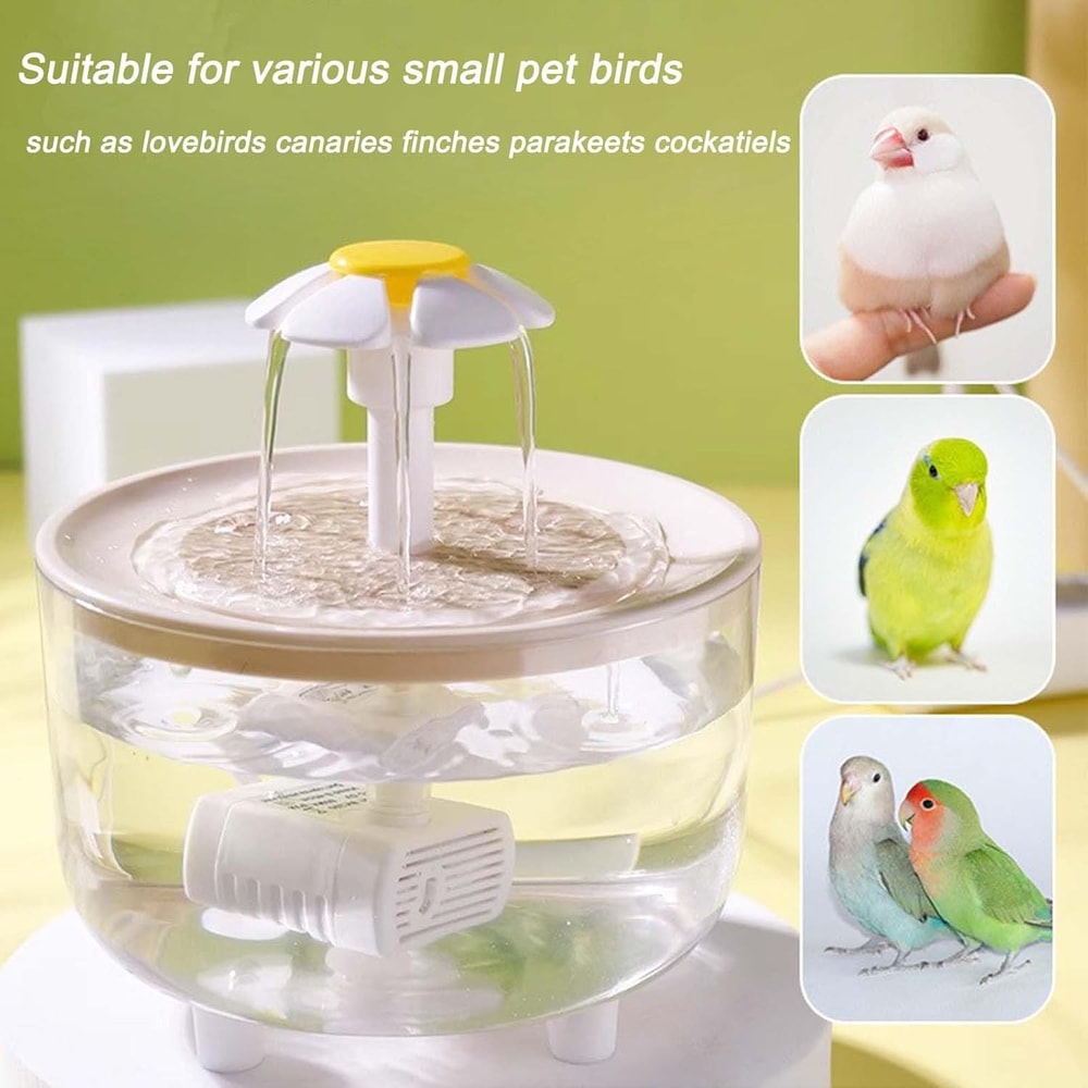 Automatic Bird Bath Fountain For Parrots Small Pets Cage Shower Tub With Filter Pump 2