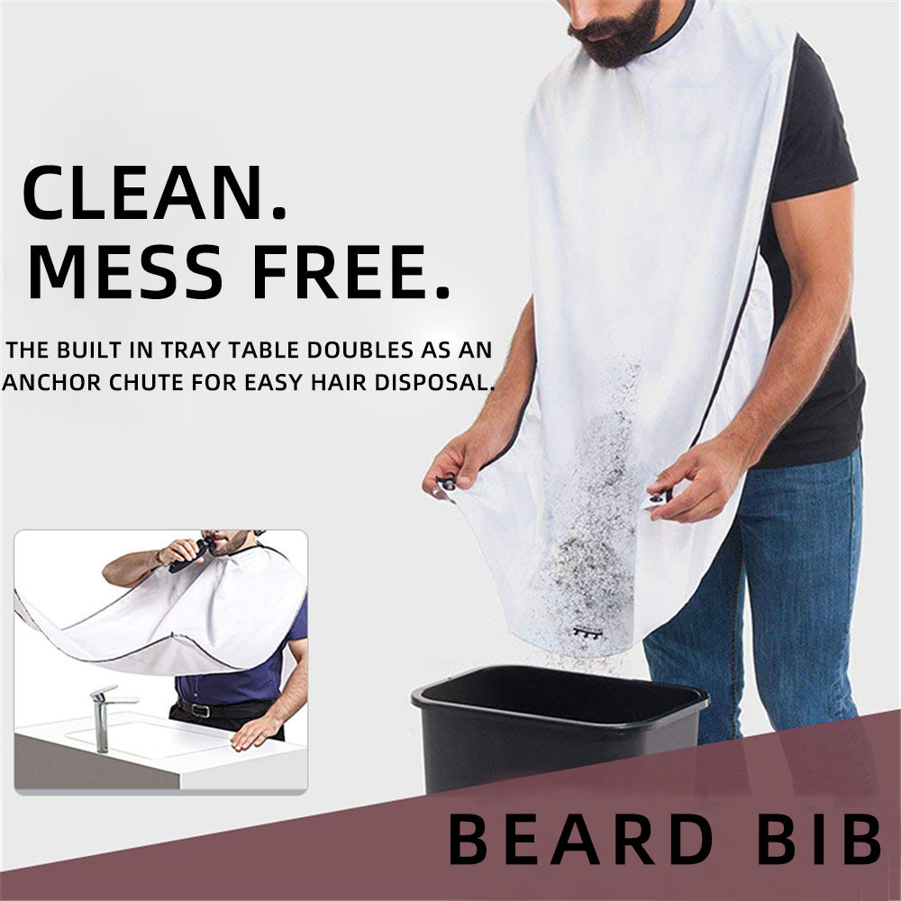 Beard Apron Shaving Bib Mess Free Beard Catcher Cape For Men Grooming 2