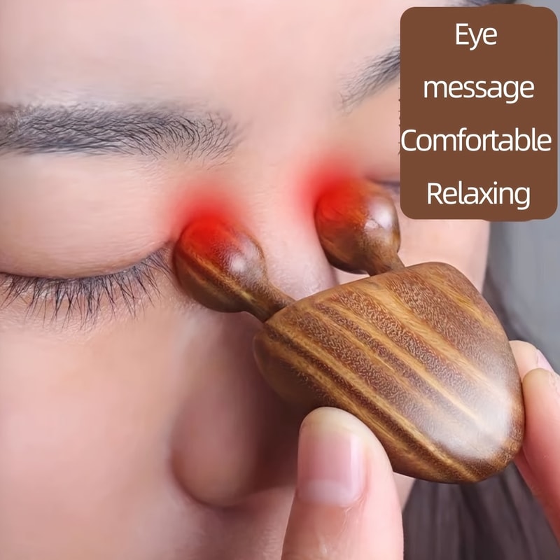 Sandalwood Face Massager Tool for Facial Meridian Eye Relief and Lymphatic Drainage