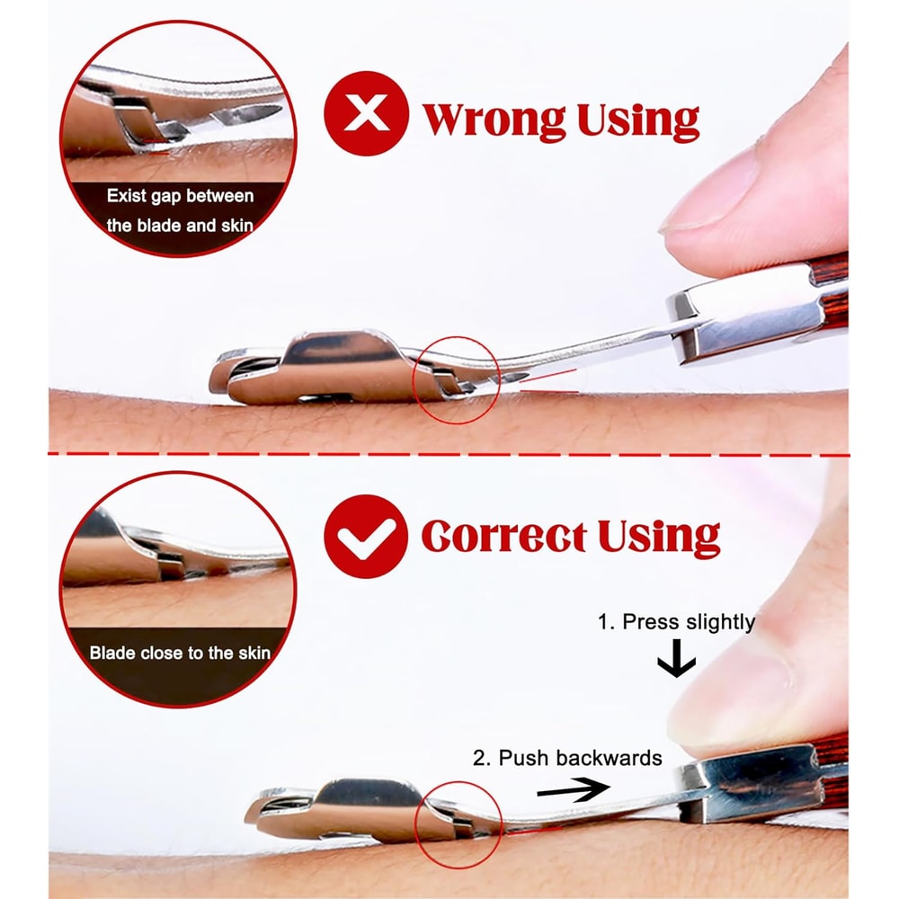 Professional Pedicure Callus Remover Set Stainless Steel Foot File with Replaceable Blades