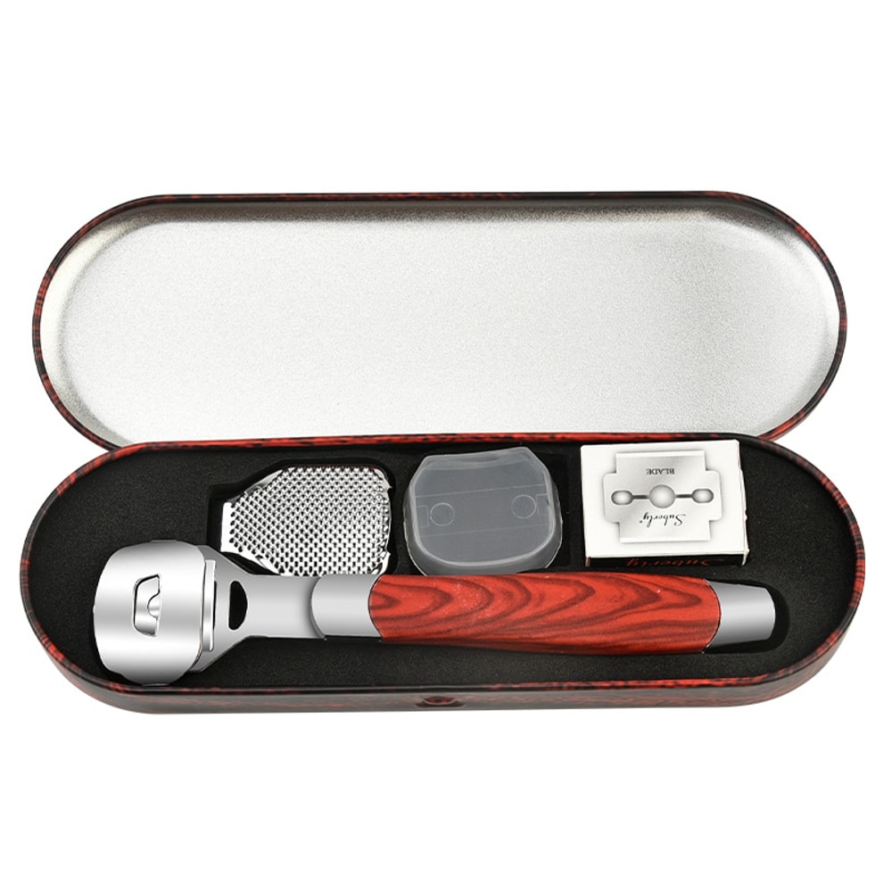 Professional Pedicure Callus Remover Set Stainless Steel Foot File with Replaceable Blades