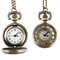 Vintage Pocket Watch Necklace Dual Time Roman Dial Pendant Gift for Men and Women