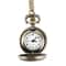 Vintage Pocket Watch Necklace Dual Time Roman Dial Pendant Gift for Men and Women
