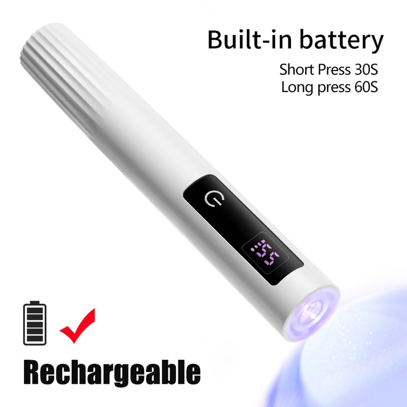 Rechargeable UV Nail Lamp Portable LED Gel Nail Dryer With Touch Timer 7