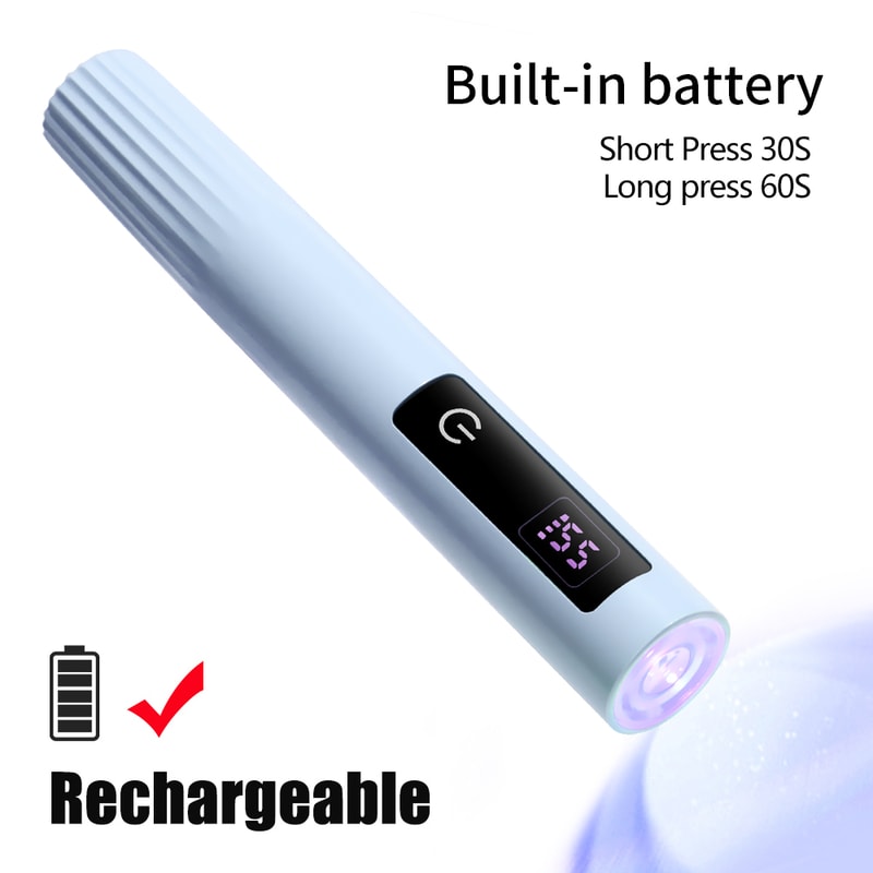 Rechargeable UV Nail Lamp Portable LED Gel Nail Dryer With Touch Timer 8
