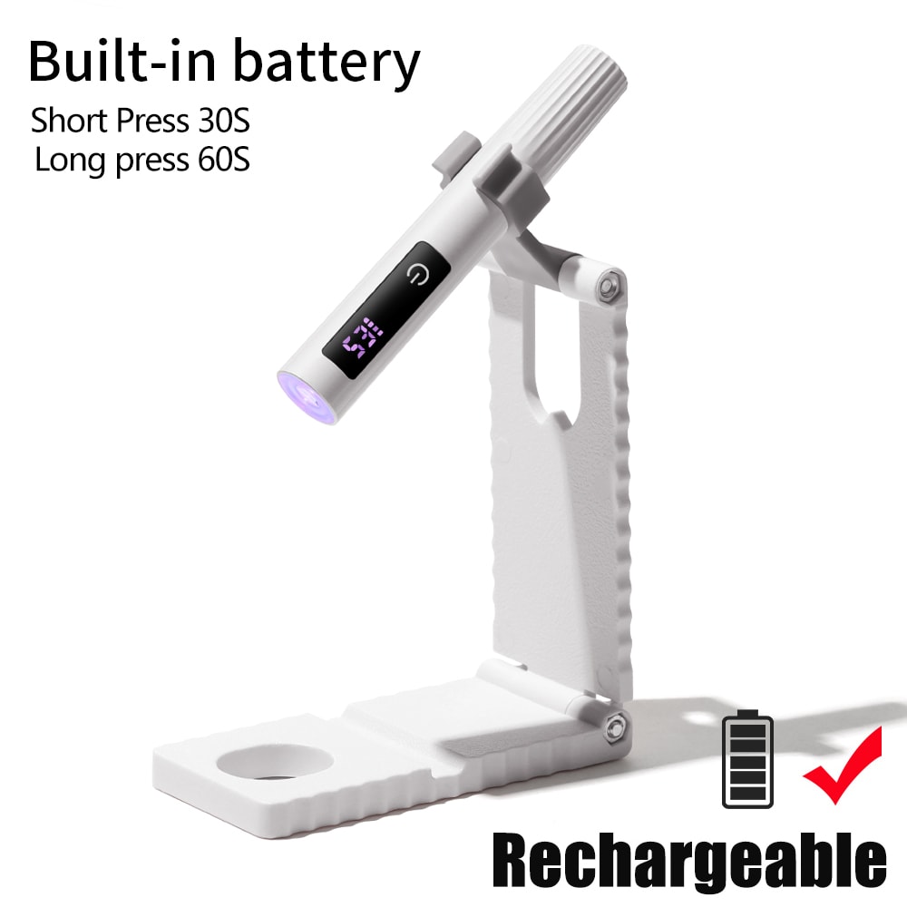 Rechargeable UV Nail Lamp Portable LED Gel Nail Dryer With Touch Timer 11