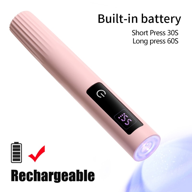 Rechargeable UV Nail Lamp Portable LED Gel Nail Dryer With Touch Timer 9