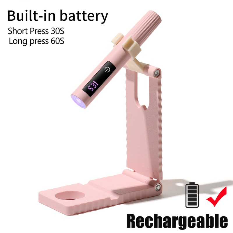 Rechargeable UV Nail Lamp Portable LED Gel Nail Dryer With Touch Timer 10