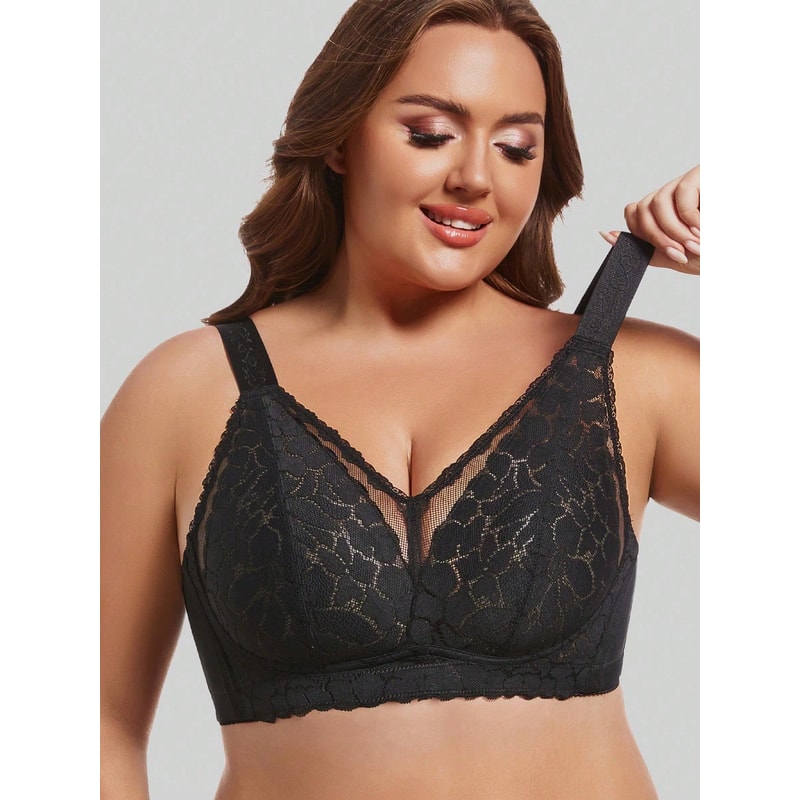 Plus Size Wireless Bra Ultra Thin Summer Comfort Anti Sagging Support Bra 2