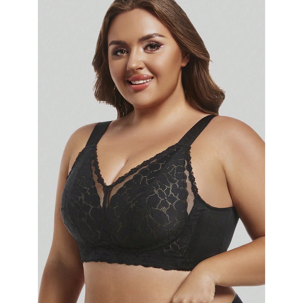 Plus Size Wireless Bra Ultra Thin Summer Comfort Anti Sagging Support Bra 3