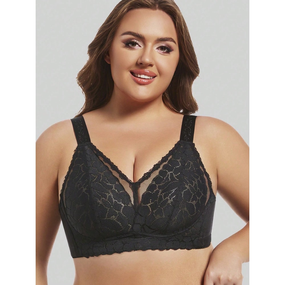 Plus Size Wireless Bra Ultra Thin Summer Comfort Anti Sagging Support Bra 4
