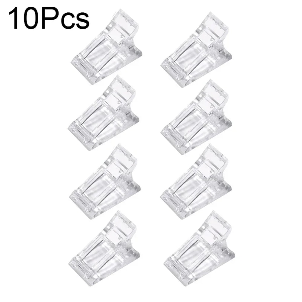 UV Gel Nail Extension Clamps Set For Builder Gel Nail Tips Clip Tool 10