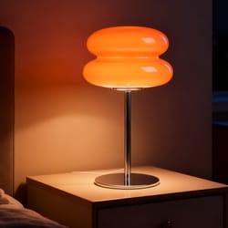 macaron glass table lamp bedside night light with tricolor dimming for bedroom decor