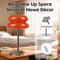 Macaron Glass Table Lamp Bedside Night Light with Tricolor Dimming for Bedroom Decor