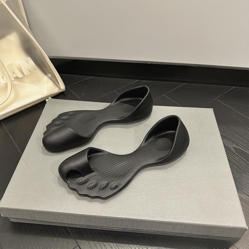 Unisex Jelly Beach Sandals Comfortable Slip On Fish Mouth Casual Shoes