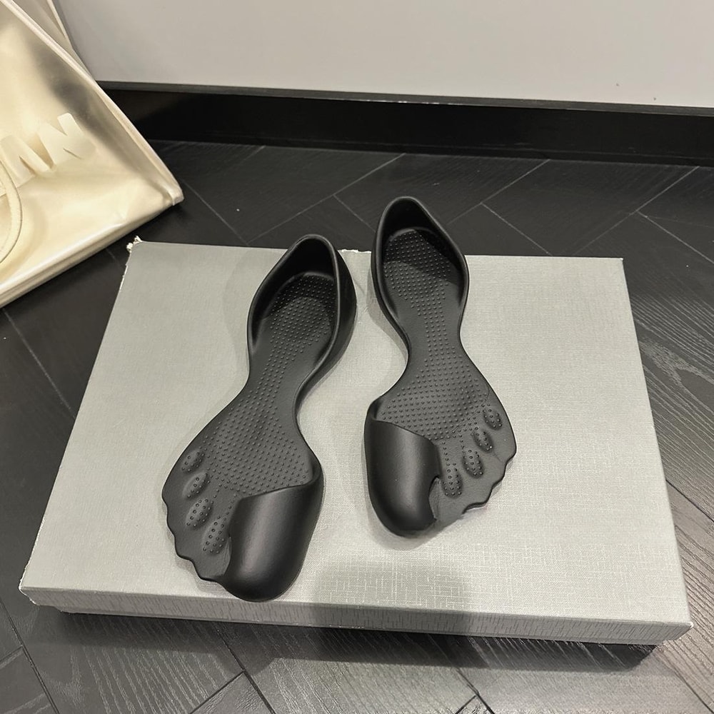 Unisex Jelly Beach Sandals Comfortable Slip On Fish Mouth Casual Shoes