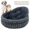 Calming Plush Cat Bed Washable Round Pet Bed with Anti Slip Base