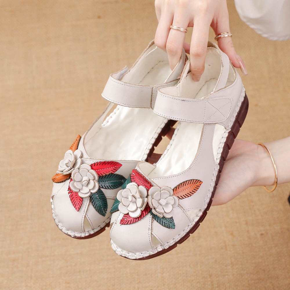 Genuine Leather Orthopedic Sandals for Women Comfortable Summer Walking Shoes