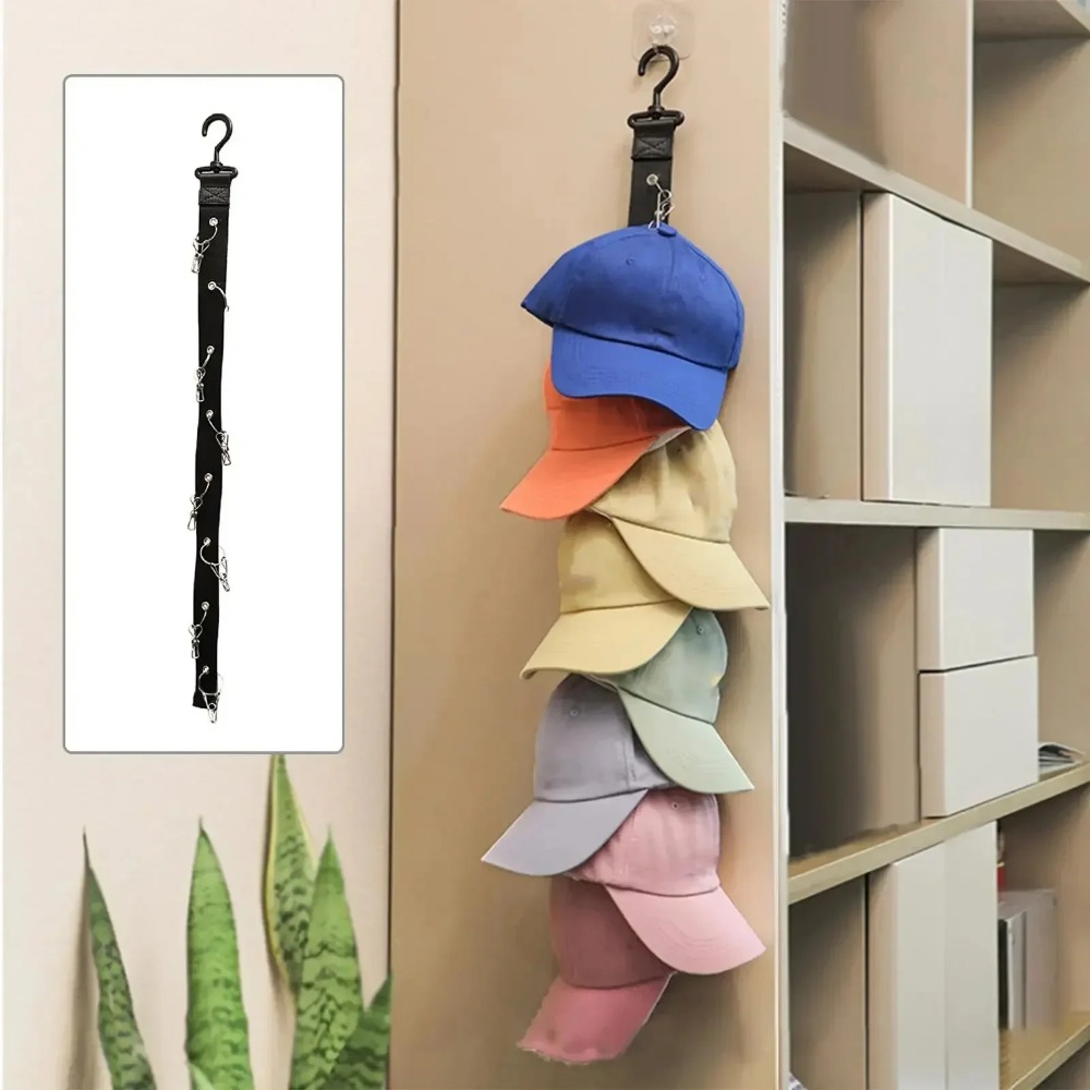Over Door Hat Organizer With Clips Cap Storage Rack For Closet Door Hat Holder 1