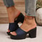 Soft Leather Platform Sandals Women Comfortable Heeled Slippers 6