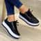 Women Platform Sneakers Thick Sole Breathable Lace Up Running Shoes 3