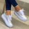 Women Platform Sneakers Thick Sole Breathable Lace Up Running Shoes 1