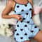 Summer Ice Silk Pajama Set For Women Heart Print Sleepwear Shorts Set 0