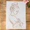 African Beauty Lady Stencil for Wall Painting Scrapbook and DIY Art Template