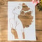 African Beauty Lady Stencil for Wall Painting Scrapbook and DIY Art Template