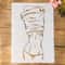 African Beauty Lady Stencil for Wall Painting Scrapbook and DIY Art Template