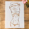African Beauty Lady Stencil for Wall Painting Scrapbook and DIY Art Template