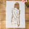 African Beauty Lady Stencil for Wall Painting Scrapbook and DIY Art Template