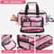 Pink Tool Bag Organizer For Women Durable Tool Tote With Storage Pockets And Anti Slip Base 2