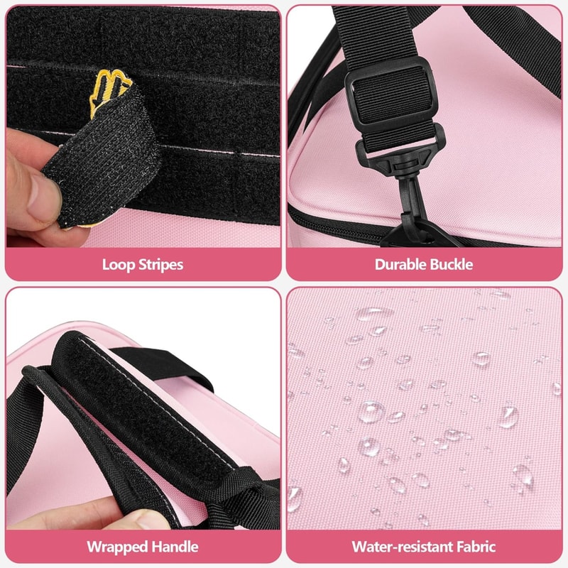 Pink Tool Bag Organizer For Women Durable Tool Tote With Storage Pockets And Anti Slip Base 3