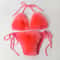 Faux Fur Bikini Set Plush Halter Triangle Swimsuit for Women
