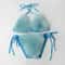 Faux Fur Bikini Set Plush Halter Triangle Swimsuit for Women