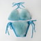 Faux Fur Bikini Set Plush Halter Triangle Swimsuit for Women