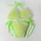 Faux Fur Bikini Set Plush Halter Triangle Swimsuit for Women
